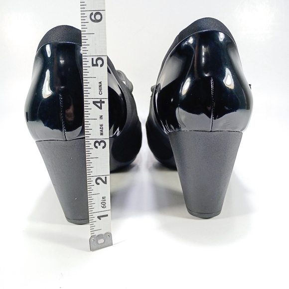 Clarks Garnit Tianna Womens 12 Wide Fit Black Adjustable Strap Block Heels - Picture 7 of 10